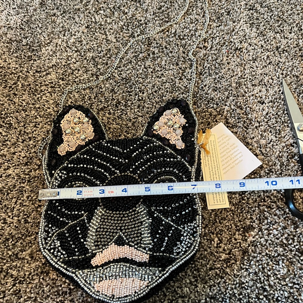 French Bulldog beaded purse. #2 - Picture 6 of 7